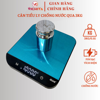 [Phím Cảm Ứng Cao Cấp] - Cân Tiểu Ly Nhà Bếp Cao Cấp - Cân Điện Tử Chống Nước QUA 3KG/0,1G -  Độ Chính Xác Cao