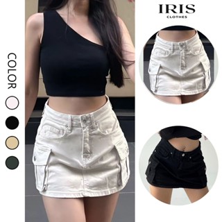 Chân váy kaki túi hộp nữ ngắn dáng chữ A lưng cao basic có quần bảo hộ, chân váy jean hot 2024 Avocado