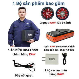 Áo điều hòa Nhật Bản pin 8-15 tiếng công suất quạt 18V cực khỏe chống nóng, an toàn