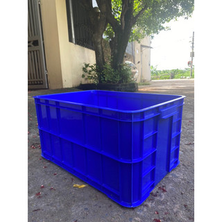 Thùng nhựa 25S sóng bít kích thước 61*42*25cm có nắp đậy cá trồng rau đựng dụng cụ linh kiện