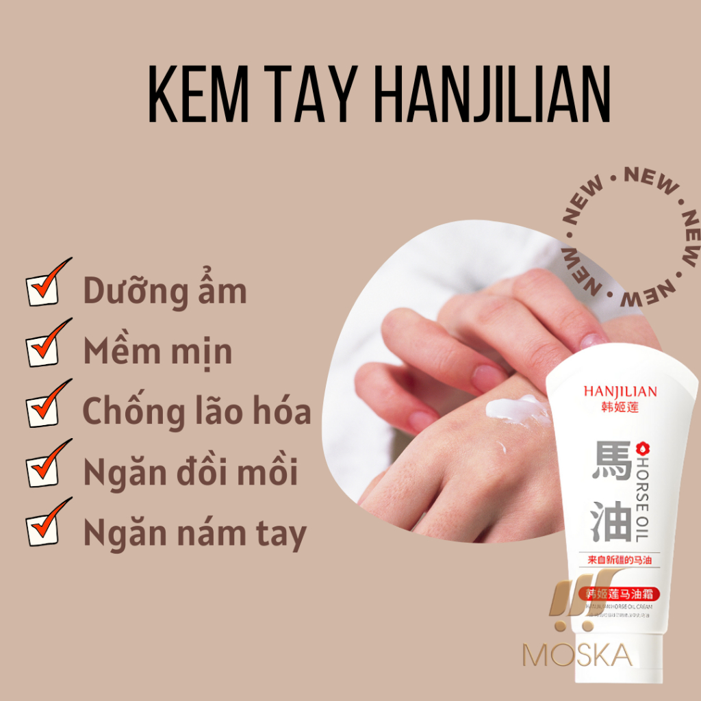 Kem Xoá Nhăn Da Tay, Kem Dưỡng Ẩm Da Tay, Tay Trắng Ngần Mềm Mịn, Ngăn Ngừa Đồi Mồi, Nám Tay HANJILIAN 250ML| Moska shop