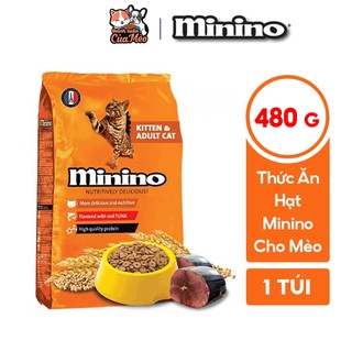 Thức Ăn Hạt MININO Dành Cho Mèo Mọi Lứa Tuổi - Gói 480g