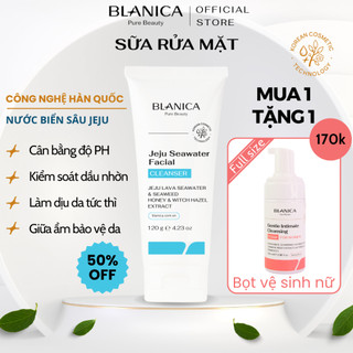 Sữa rửa mặt BLANICA Jeju Sea Water Facial Cleanser chiết xuẩt biển sâu Jeju dạng gel 120g