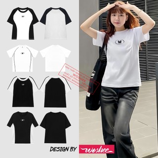 Áo thun ôm body WOSHEE áo thun nữ baby tee chữ W xinh xắn vải dày áo thun local brand BTV003
