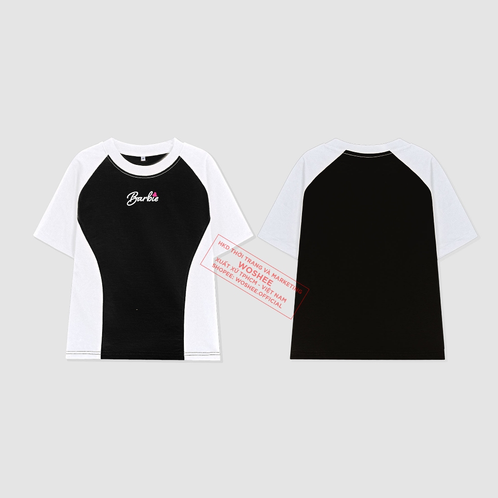 Áo thun babytee WOSHEE áo thun baby tee basic BARBIE đáng yêu đứng form áo thun chính hãng BTV002 | BigBuy360 - bigbuy360.vn