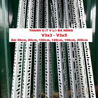 Thanh sắt v lỗ đa năng V3x3 - V3x5 dài 100, 120cm lắp ghép đa năng lắp ghép thông minh