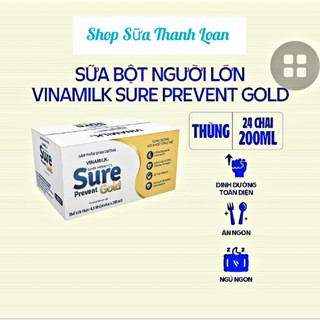(HSD T4-2026) Thùng 24 Chai Sữa Pha Sẵn VINAMILK SURE PREVENT GOLD 200ML (LỐC 6 CHAI).