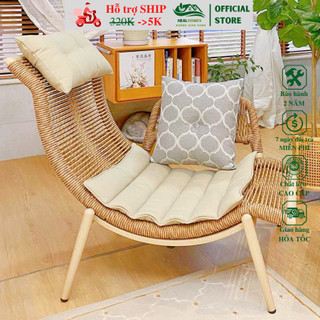  Ghế bập bênh cánh én thư giãn kèm đôn HEALHOMES decor ban công sân vườn quán cafe phòng khách 