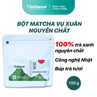 Bột Matcha Trà Xanh Nguyên Chất Vụ Xuân VIETBLEND Túi 100g