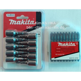 (Vỉ 10 mũi) Mũi Bắn Vít Makita PH2, Đầu Chụp Tôn Makita, Đầu bắn vít nam châm, đầu bake