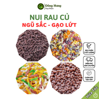 Nui rau củ, nui gạo lứt - nui ống xoắn, nui ống ngắn - túi 500g