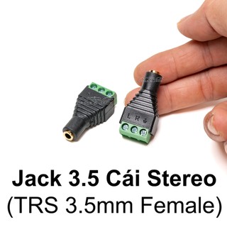 Jack 3.5 Cái (stereo) vặn ốc không cần hàn, giá 1 chiếc.