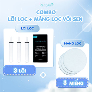 Bộ Lõi Lọc, Màng Lọc Nước Vòi Sen Daily Aqua Loại Bỏ Vi Khuẩn, Tạp Chất, Bụi Bẩn
