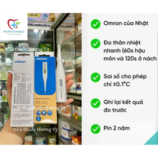 CHÍNH HÃNG | Nhiệt kế điện tử Omron MC-246 (Bảo hành 2 năm) - Đo nhiệt độ nhanh, chính xác (Hộp 1 cái)