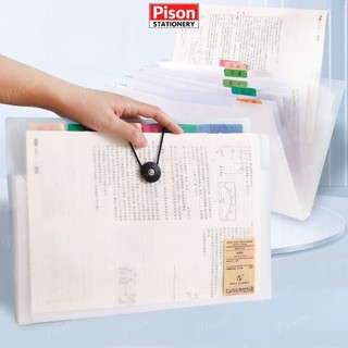 Túi đựng tài liệu Pison tệp đựng tài liệu nhiều ngăn kẹp file túi đựng tài liệu A4 phụ kiện văn phòng phẩm