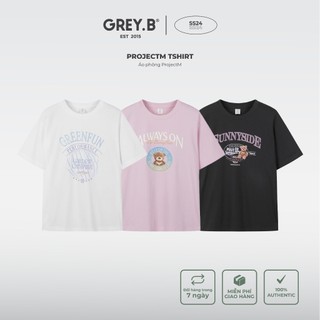 Áo Thun Nam Nữ ProjectM Tshirt GREYB In Hình Nhiều Màu Phong Cách Hàn Quốc