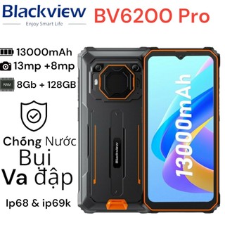  Blackview BV6200 Pro Ram 8GB   4+4   ROM 128GB | Pin 13000 MAh | Sạc Ngược  Siêu Bền ,Loa Khủng 