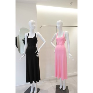 váy thin dài 3 lỗ nhún eo dạo phố nữ