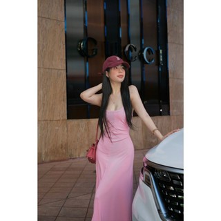 váy thin dài 3 lỗ nhún eo dạo phố nữ
