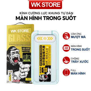 Kính Cường lực iPhone Khung tự dán Full màn hình trong suốt Chống bụi màng loa cho Xsm 11 12 13 14 15 16 Promax