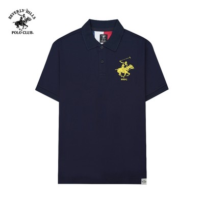 Beverly Hills Polo Club - Áo polo Ngắn tay Nam Regular Fit Navy Trơn -  BHPC PMRSS24TL009