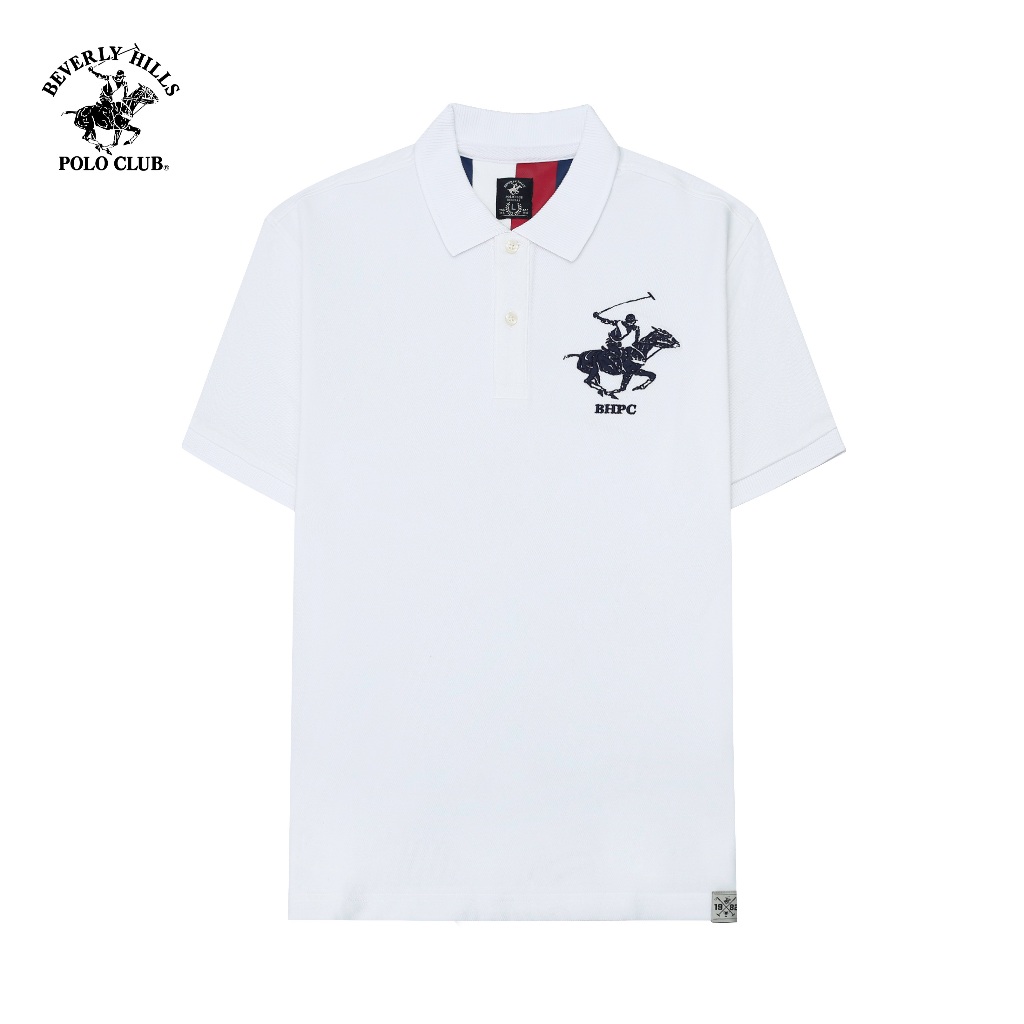 Áo polo Ngắn tay Nam Regular Fit Beverly Hills Polo Club Trắng Trơn - PMRSS24TL008