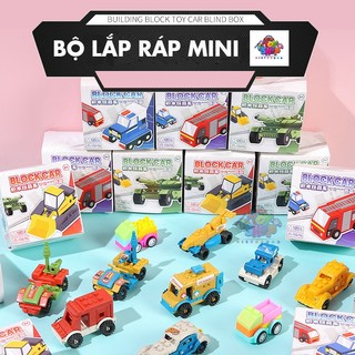 Bộ lắp ráp xe, lắp ráp khủng long mini cho bé tự lắp ráp