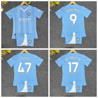 Bộ Quần Áo Bóng Đá CLB Manchester City 2024 In Tên Cầu Thủ - Vải Mè Thái Cao Cấp