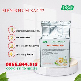 Men Rhum - Active Dry Yeast SAC22 lên men vang, nước mía, đường tinh luyện, mật rỉ,mật ong, trái cây).