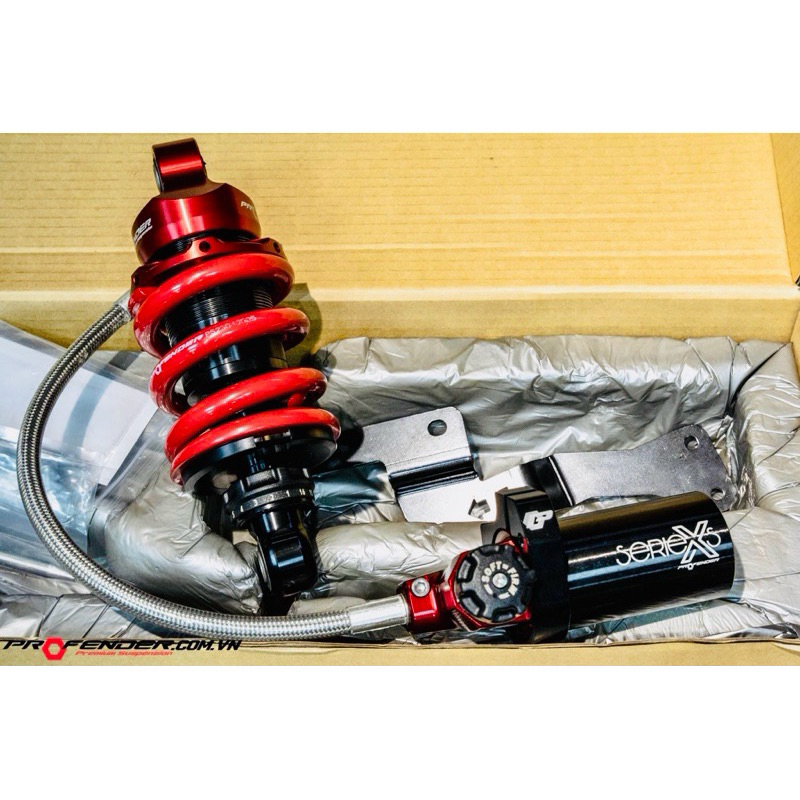 Phuộc Profender Ex150 Ex155 Ex135 Ex2010- cao 205mm- có bình dầu