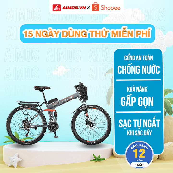 Xe Đạp Điện Trợ Lực Phoenix XO - Trang bị ba lô pin lithium tiện lợi - Bảo hành chính hãng 12 tháng