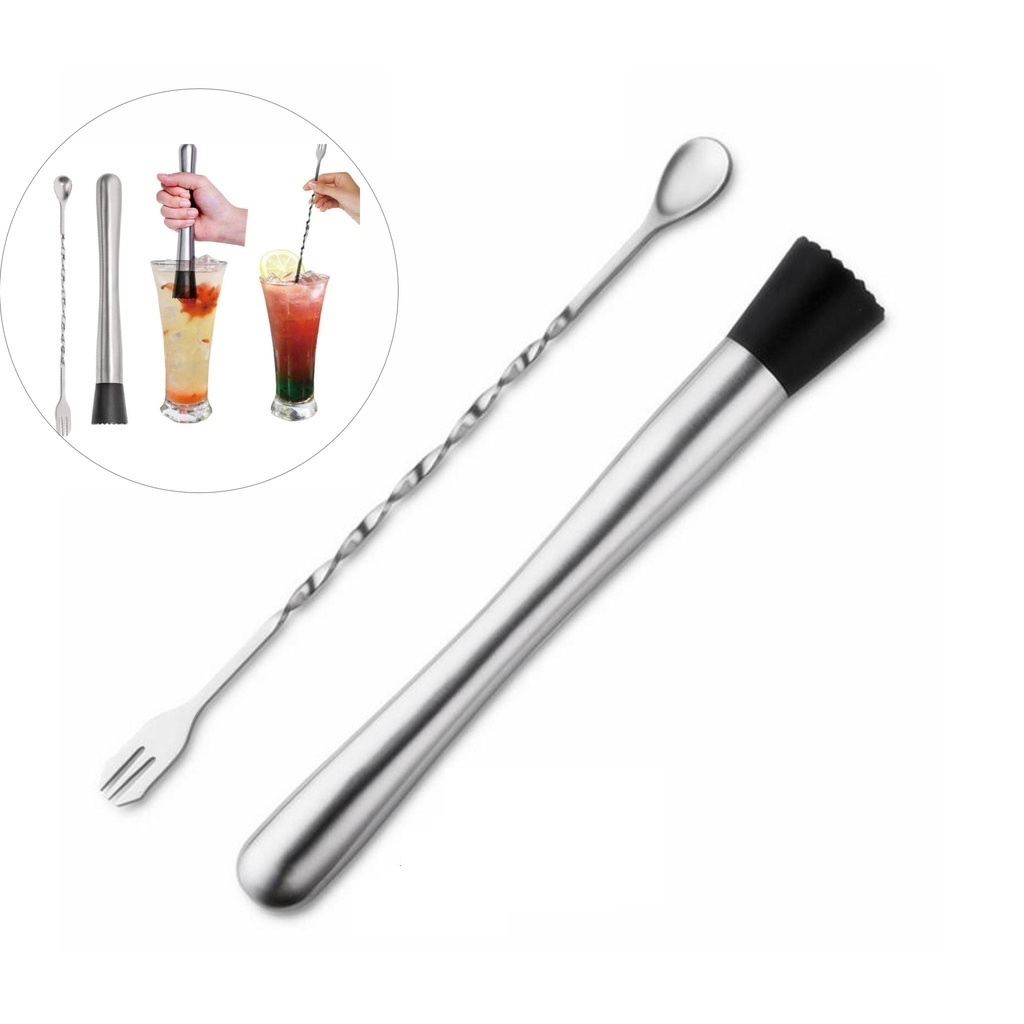 Chày bar dầm pha chế , thìa bar pha chế inox