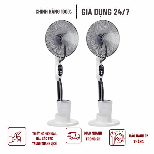 Quạt Hơi Nước NANOMAX QN 09, Phun Sương ION Âm, Màn Hình LED Dung Tích 2,8L - 3 Tốc Độ Chế Độ Gió, 5