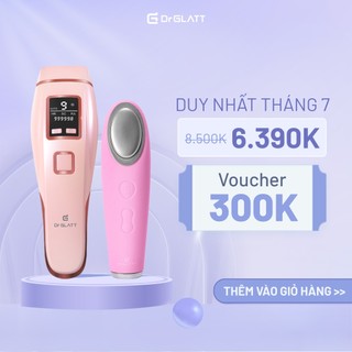Set máy triệt lông mini đa năng và máy rửa mặt - triệt lông vĩnh viễn, trị mụn, tẩy trang, massage mắt DR GLATT