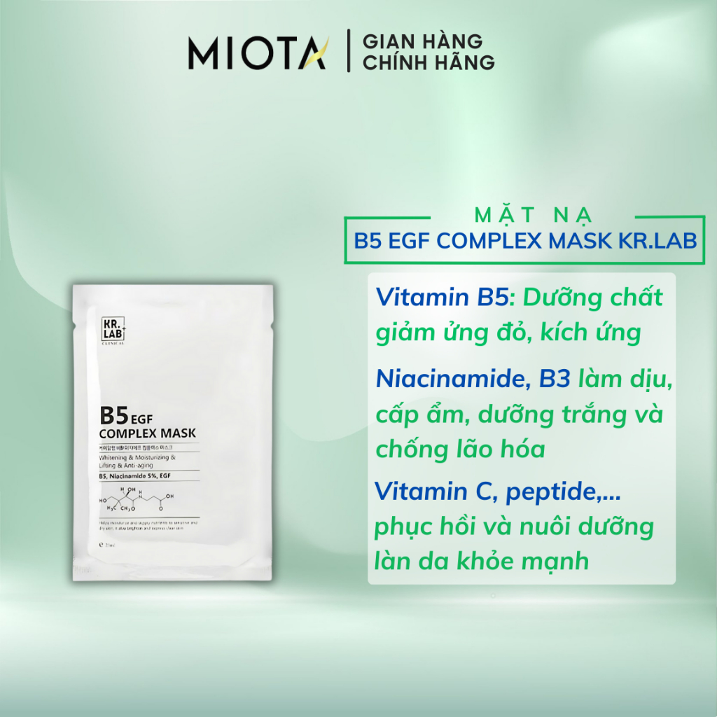 Mặt Nạ Cấp Ẩm, Phục Hồi B5 EGF Complex Mask Kr.Lab