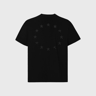 Eleven Áo thun unisex Circle Embroidery Tee in Black