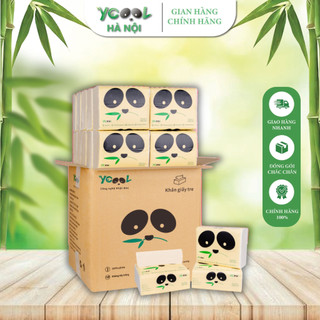 Giấy ăn giấy gấu trúc khăn giấy tre YCOOL 1 thùng 30 gói, 4 lớp/ 260 tờ