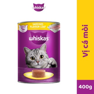 Thức ăn cho mèo trưởng thành dạng pate whiskas vị cá mòi 400g