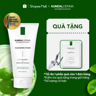 Sữa rửa mặt dịu nhẹ phục hồi da từ rau má KUNDAL DERMA C.P.R pH BALANCING DEEP CLEANSING FOAM 150ML