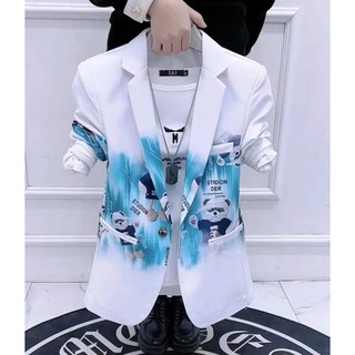 Áo vest nam in hình gấu phong cách moschino thời trang thu đông cho nam H89