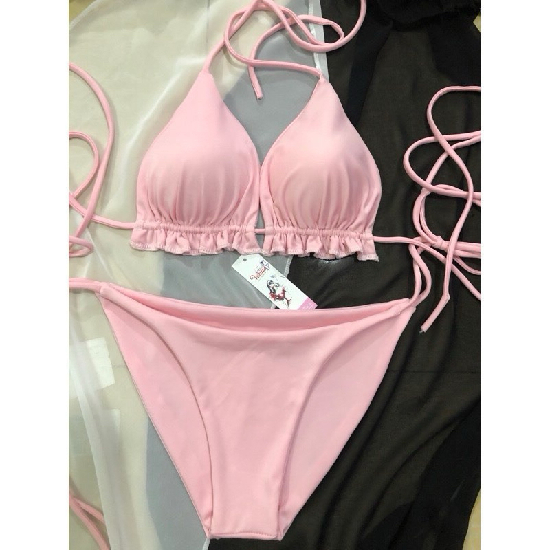 Bikini, Áo Tắm 2 Mảnh Tam Giác Basic Bèo Dây Dài Tự Do Tự Tạo Kiểu (Bộ Sưu Tập Bikini Hot Trend) | BigBuy360 - bigbuy360.vn