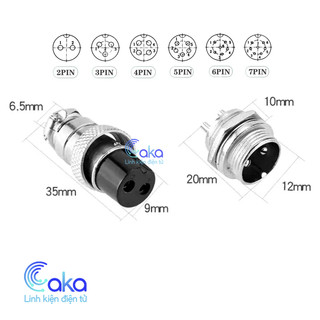 Bộ jack nối gx12 2p 3p 4p 5p 6p jack kết nối 12mm
