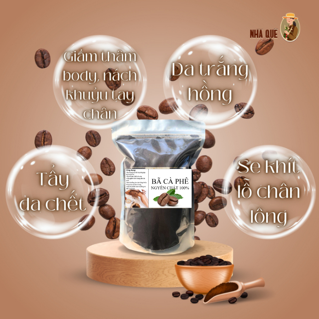 Bã Bột Cà Phê Bã Coffee Tẩy Da Chết Nguyên Chất 100%