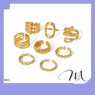 Nhẫn nữ Titan không gỉ freesize đa dạng mẫu mã thời trang - Măng's House N11