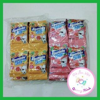 Bán sỉ bịch Kẹo dẻo Alpenliebe Jelly tim đào ngọt ngào và ong óng ánh 16 gói 24g với nước trái cây thơm ngon hấp dẫn