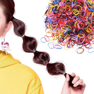 Túi 1000 sợi thun cột tóc chun mix màu rainbow sợi nhí không gây đau không cấn tóc cho bé 0-10 tuổi
