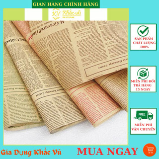 Giấy báo tiếng anh gói hoa, gói quà,..tập 20 tờ kích thước 50*70cm