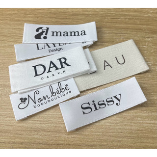 Mác vải Lụa/Cotton in theo yêu cầu - - Tag nhãn mác quần áo