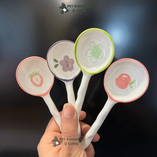 Thìa sứ xúc thức ăn hamster nhiều hình cute