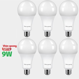 Combo Bộ 6 Bóng đèn RẠNG ĐÔNG ĐIỆN QUANG 9W Led Bulb